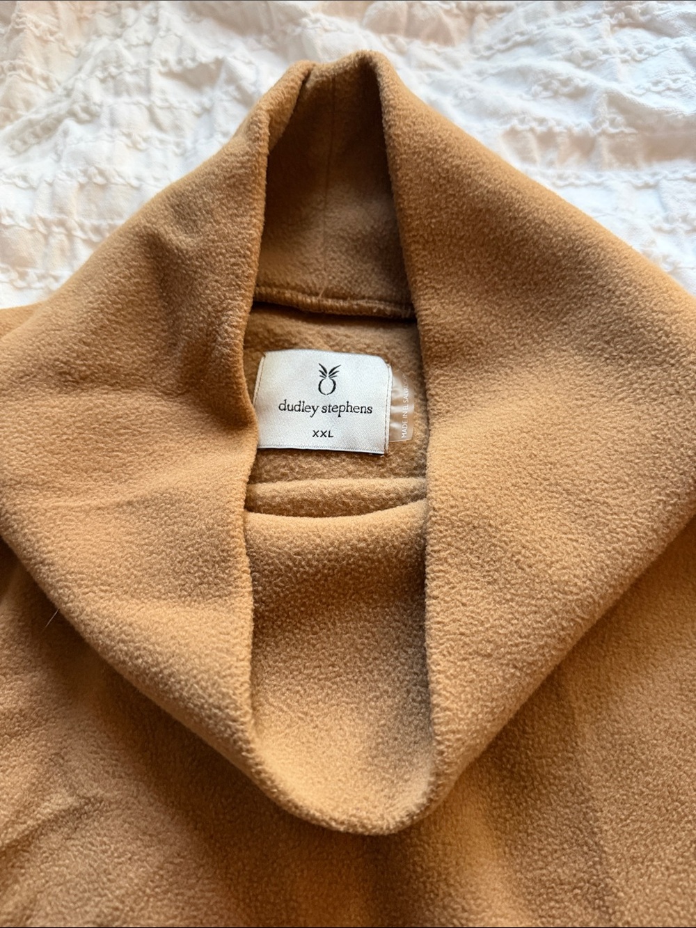 Dudley Stephens Camel/Tan Fleece Cowl Neck Pullover